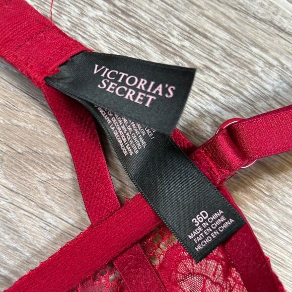 Vintage Y2K Victoria’s Secret Red Lace Bustier Corset - 36D - Picture 6 of 6